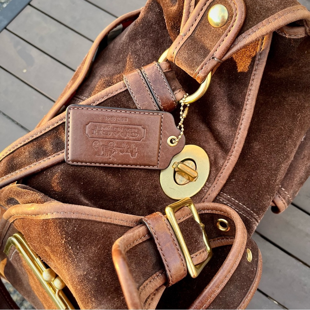 Coach Haversack Legacy Limited Edition Brown Suede Shoulder Bag - Picture 12 of 15